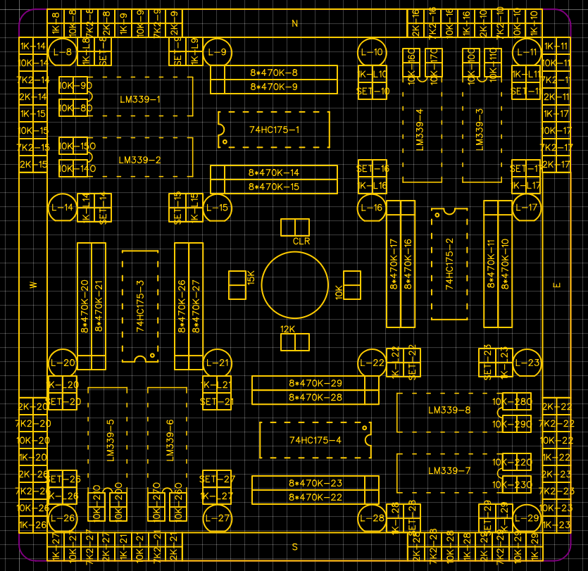 Game of Life Top Silkscreen & Trace Layer
